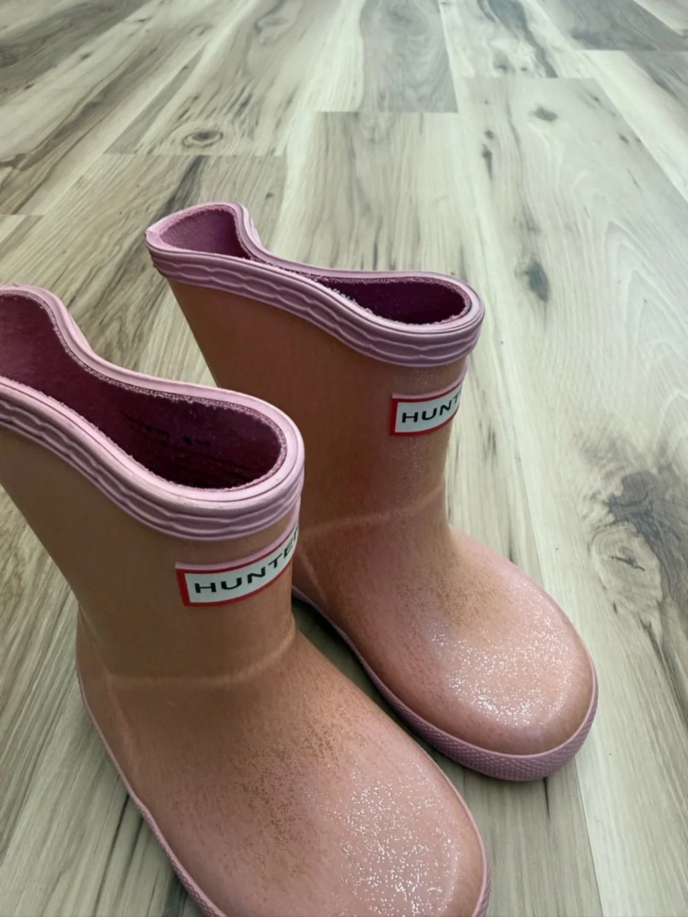 Hunter Kids Sparkle Pink Rain Boots
